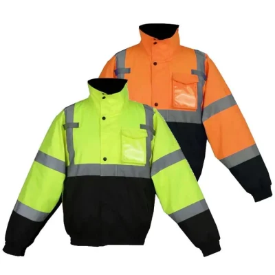 Produzione in fabbrica Inverno alta visibilità carbone riflettente Mining Traffic Road Abbigliamento di sicurezza per la costruzione