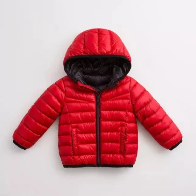 Cina fabbrica a buon mercato Bambini all′aperto Inverno imbottitura Coat High Giacca imbottita in cotone di qualità per bambini da ragazza