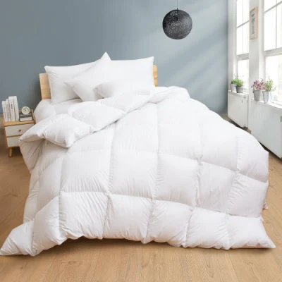 Biancheria da letto di lusso in piuma d′oca bianca / anatra ripiena Piumino Comforter