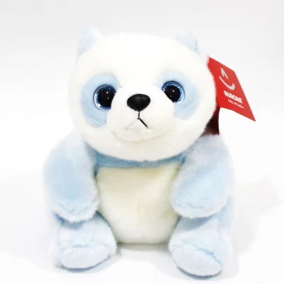 15 cm seduto indossando Bow Blue Plush farcito Panda di carpa animale Giocattolo morbido