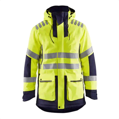 Protezione antiriflesso a prova di vento in poliestere con cappuccio alta visibilità PPE personalizzata Abbigliamento impermeabile all′aperto Bomber giacca di sicurezza invernale da lavoro