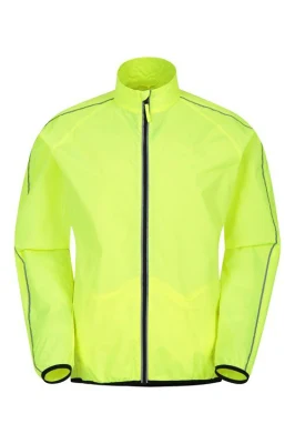  Alta visibilità impermeabile impermeabile antivento traspirante Outdoor Claiming Escursioni Sport Giacca outerwear con nastro in tessuto allungato e tessuto con cappuccio