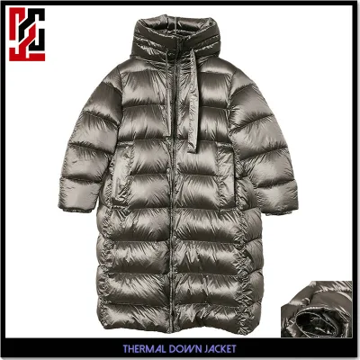  Giacca da donna′ S Ultralight Duck Down Parka Long Winter Coat Esterno