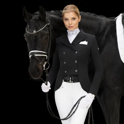 Moda Pocket Design giacca Equestre Donna Sport all′aperto Equitazione Piani della mostra del concorso