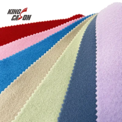 Kingcason poliestere anti-grinze strato caldo giacca tessuto in fibra polare Tessuto