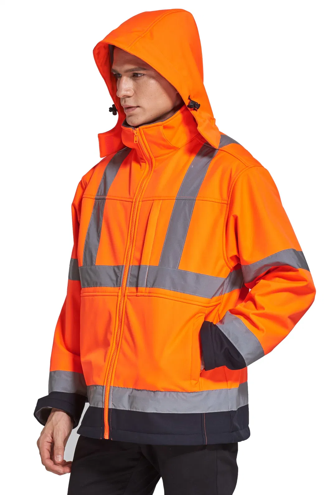 Hi Vis Factory Custom Cheap Outdoor Waterproof and Windproof Men Softshell Work Jackets