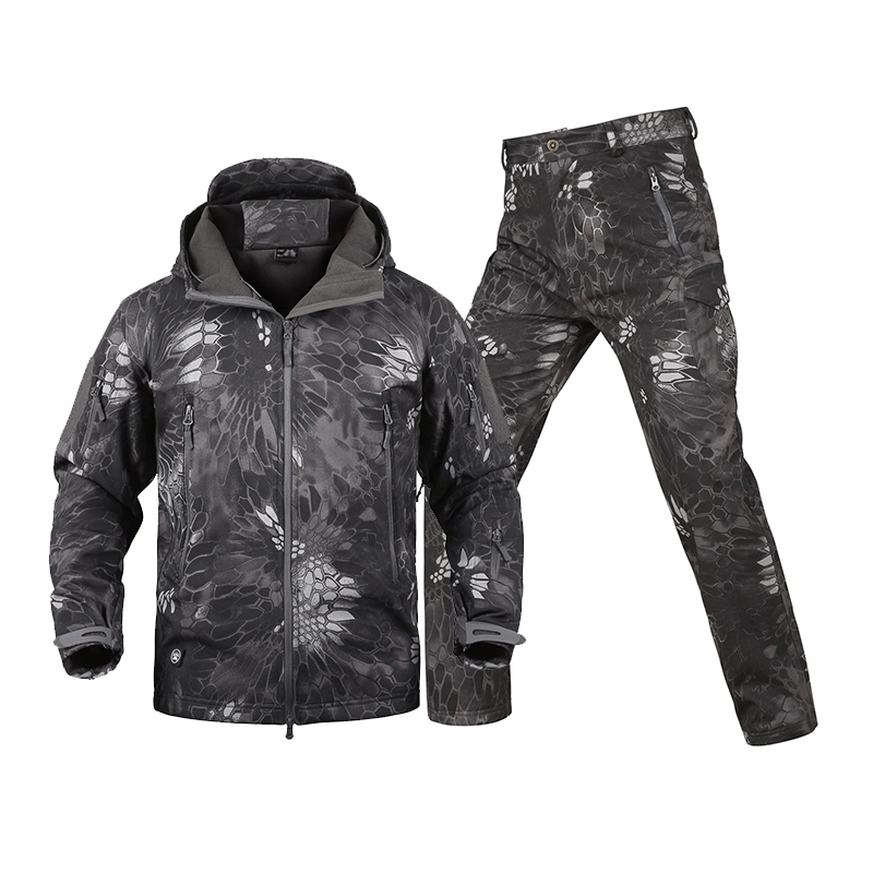 Tactical Soft Shel Jacket Woodland Outdoor Tactical Hunting Clothing