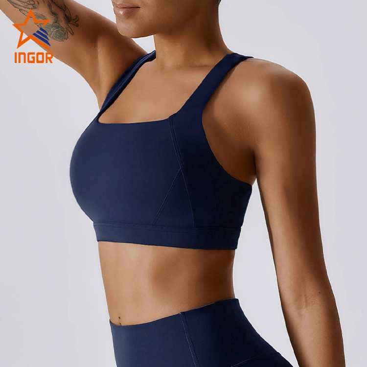 Ingor Sportswear Gym Wear Manufacturer Custom Wholesale Women Yoga Bra Sports High Impact Pilates Running Outdoor Fitness Sports Clothing Wear