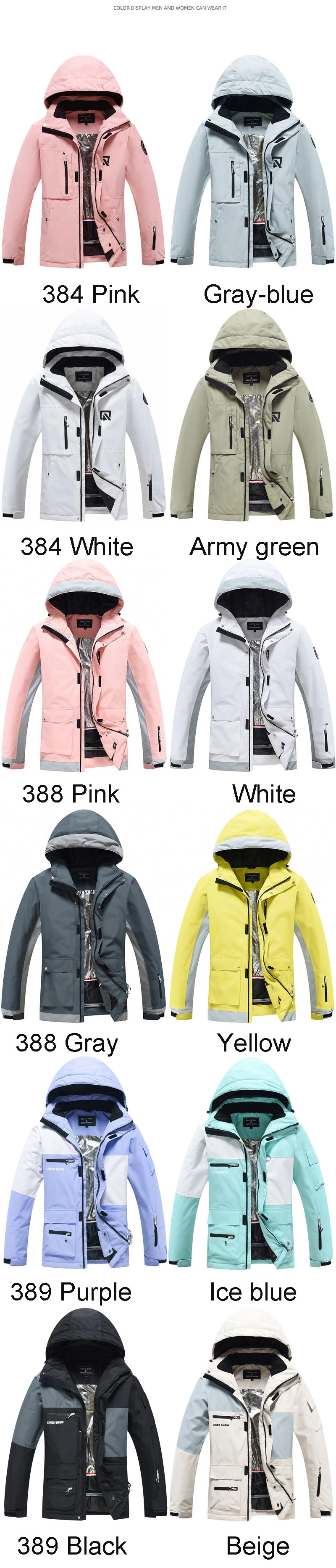 Winter Snowboard Jacket Outdoor Snow Jacket Pants Suits Warm Waterproof Women&prime;s Ski Wear
