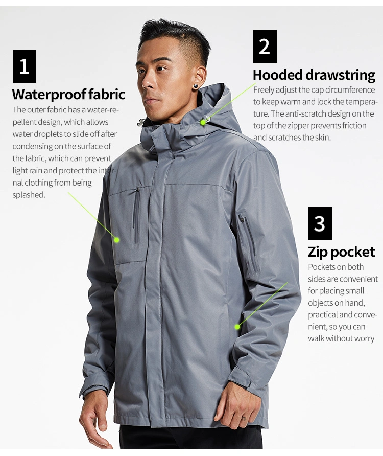 Factory Wholesale Men&prime;s Jackets Outdoor Climbing Softshell Jacket Man Windproof Waterproof Jacket