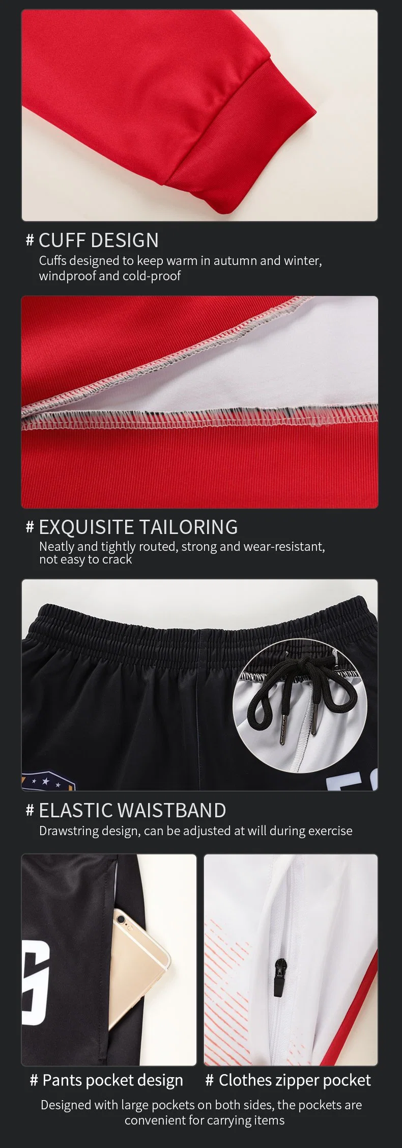 Wholesale Custom Goalie Jersey Subulimation Personalized Long Sleeve Soccer Tracksuit