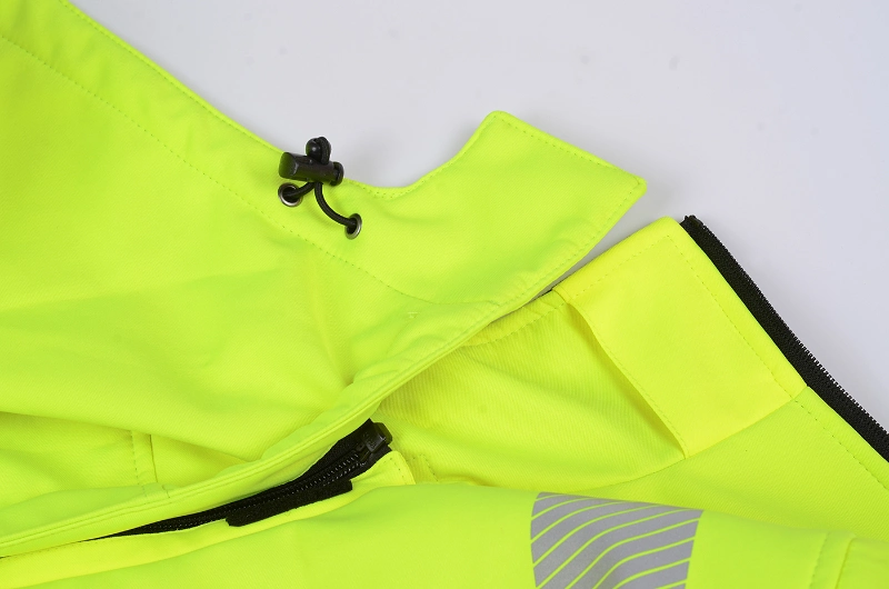 Custom Warm Polyester Reflective Waterproof Winter Construction Fleece Softshell Hi Vis Safety Jacket