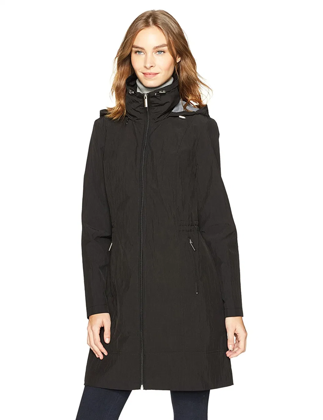 Outerwear Women&prime;s Long Windproof Rain Jacket