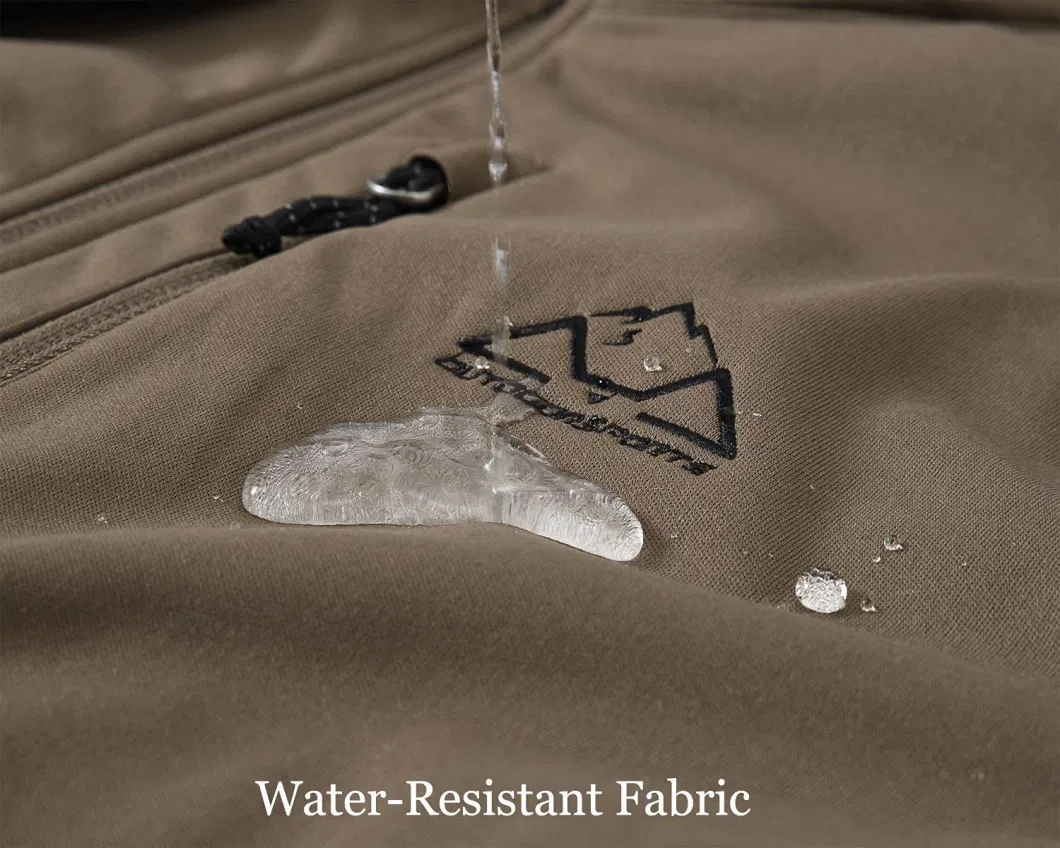Asiapo China Factory Men&prime;s Waterproof Full Zip Outdoor Hiking Softshell Fleece Lined Jacket