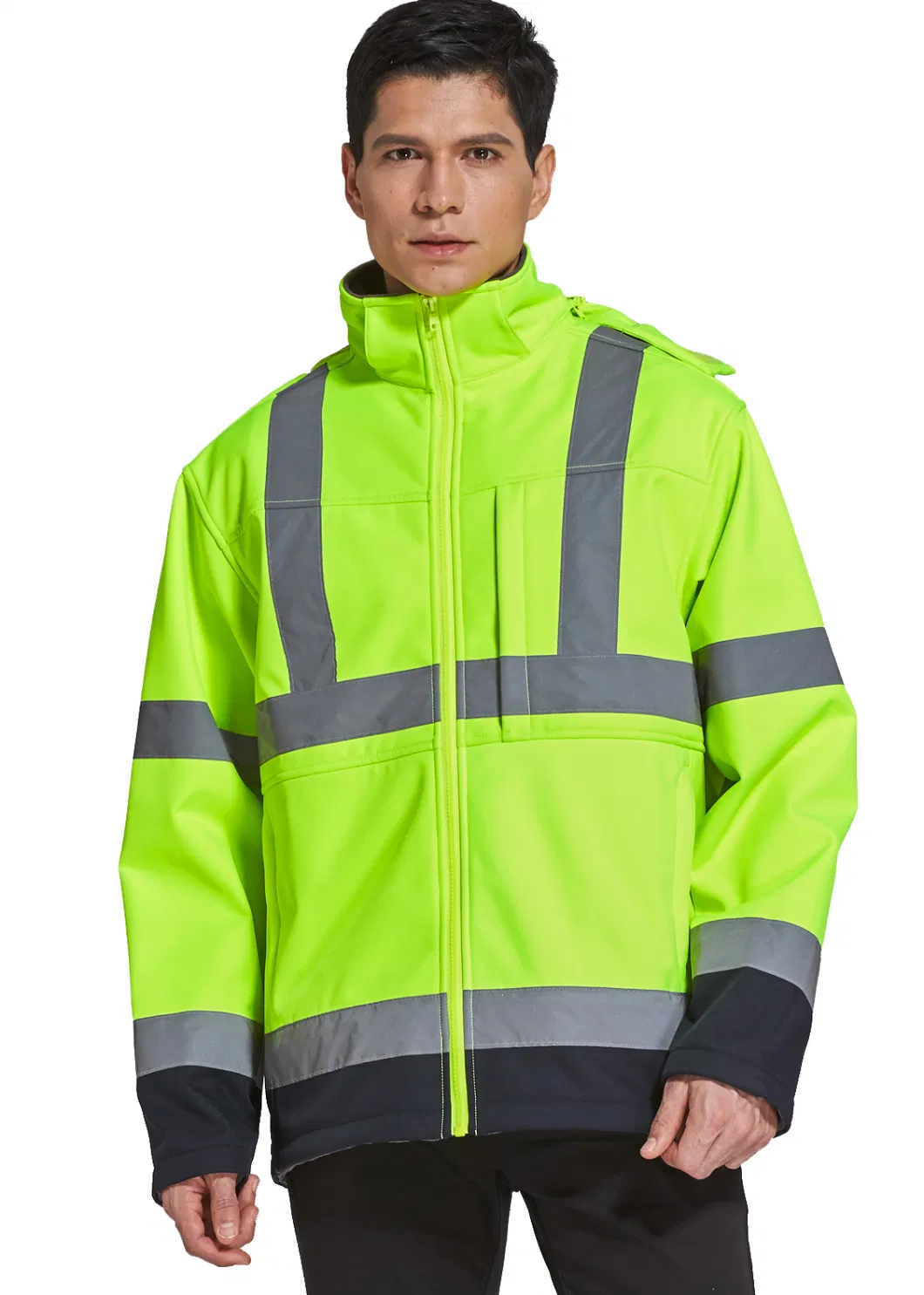 Hi Vis Factory Custom Cheap Outdoor Waterproof and Windproof Men Softshell Work Jackets