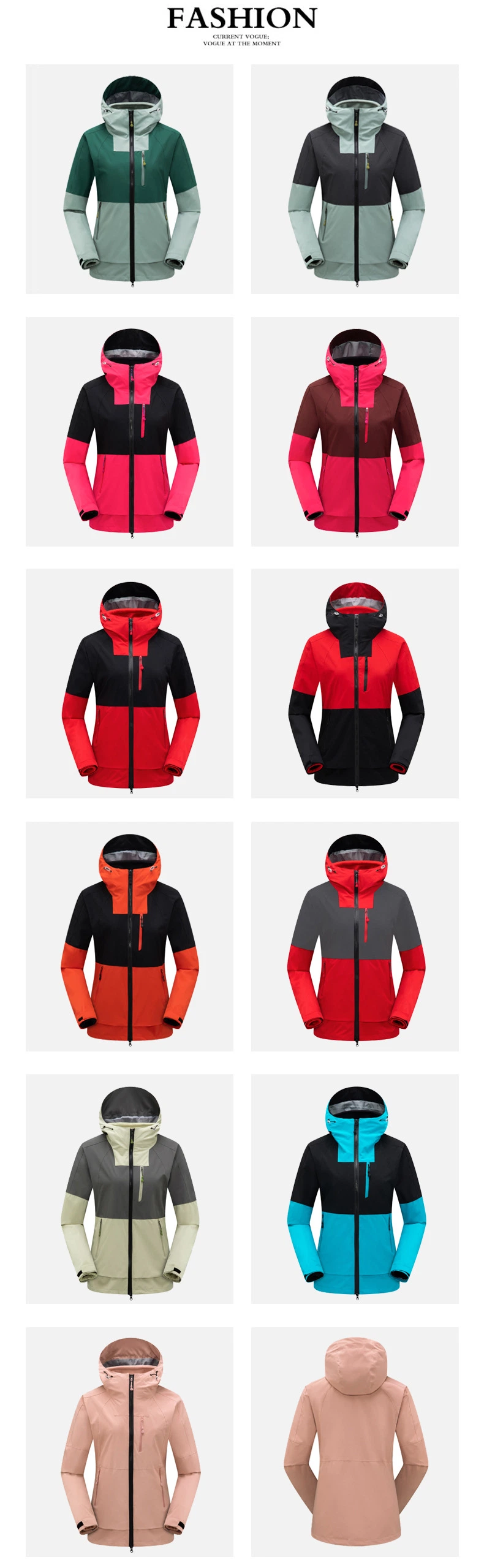 Outdoor Camping Climbing Hiking Jackets Waterproof Hooded Windbreaker Men Coats Ski Wear