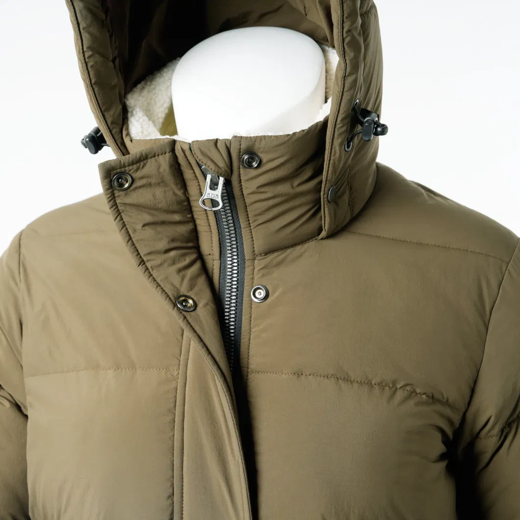 Factory Supply Women Waterproof Windproof Breathable Outdoor Down Jacket Long Style Winter Parka Puffer Winter Jacket with Hood