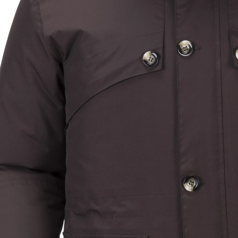 Outer Wear Buttoned Waterproof Jacket Winter Coat for Men