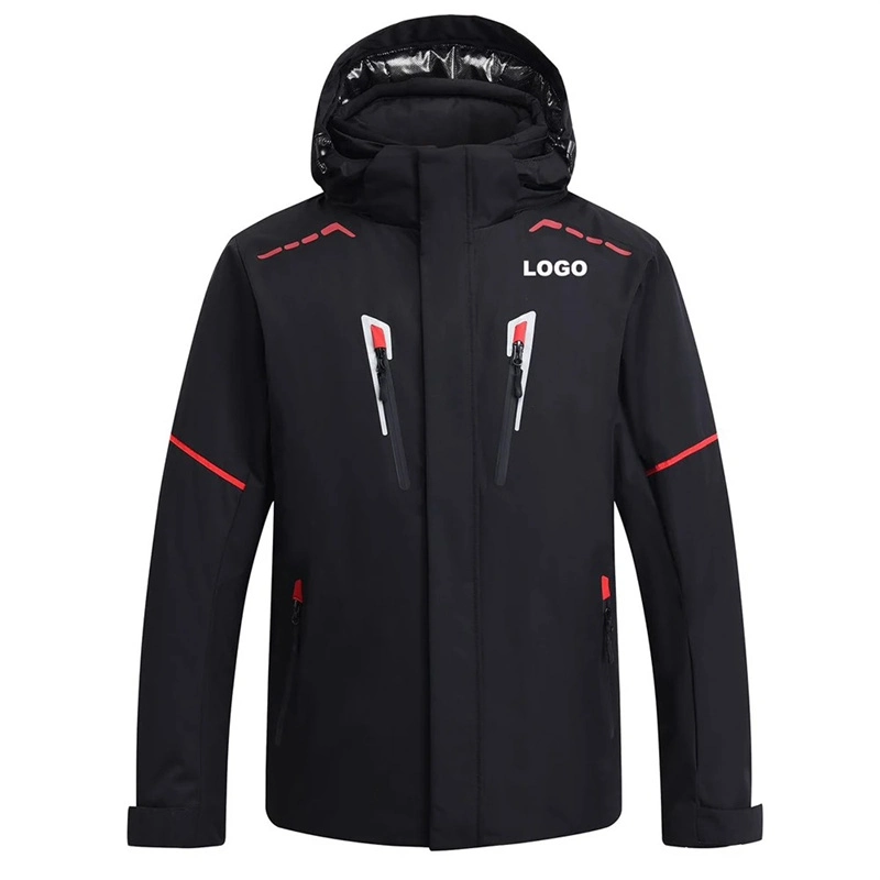 OEM Custom Logo Black 3 in 1 Warm Breathable Fleece Tactical Coat Leisure Sports Soft Shell Waterproof Jacket