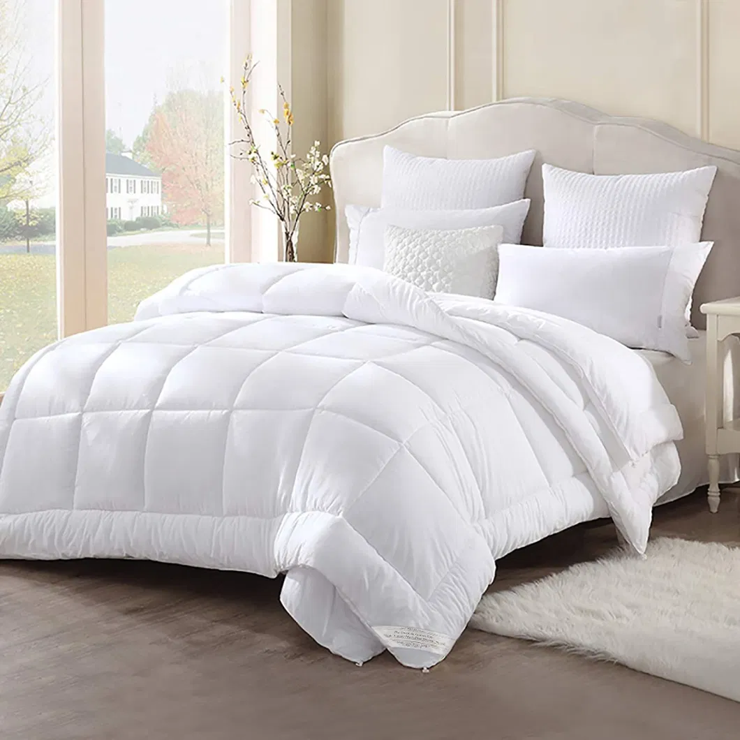 Wholesale Hotel Cheap Polyester Cotton King Size Bed Quilt All Season Super Soft Microfiber Fluffy Velvet Duvet