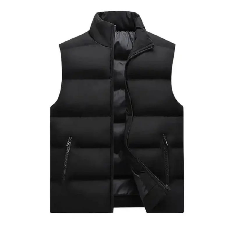 Winter Sleeveless Glossy Quilted Jacket Custom Logo Waterproof Shiny Bubble Men&prime;s Puffer Vest