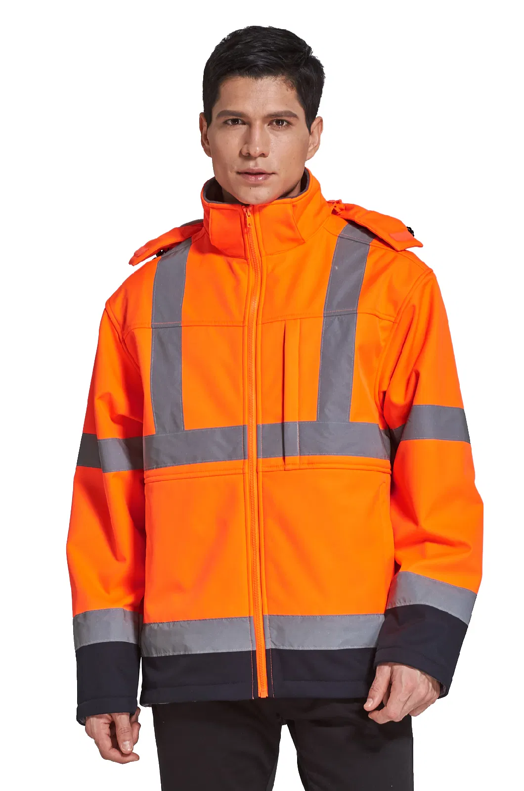 Hi Vis Factory Custom Cheap Outdoor Waterproof and Windproof Men Softshell Work Jackets