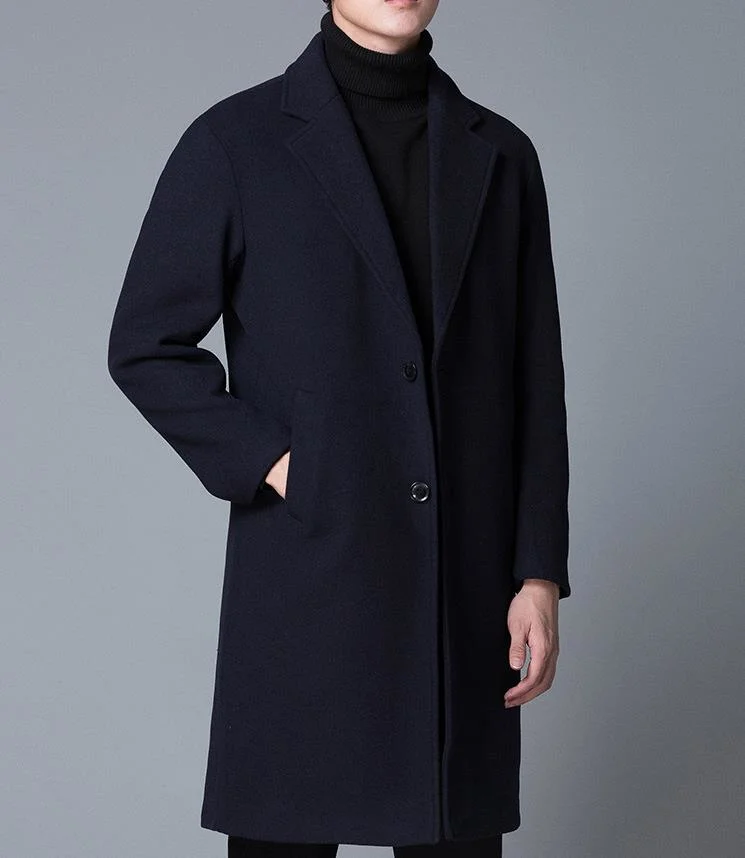 Source Manufacturer High Quality Wholesale Fabric Wool Coat/Can Export Seiko Fine Cut Medium Length Wool Coat 2021 New Arrival