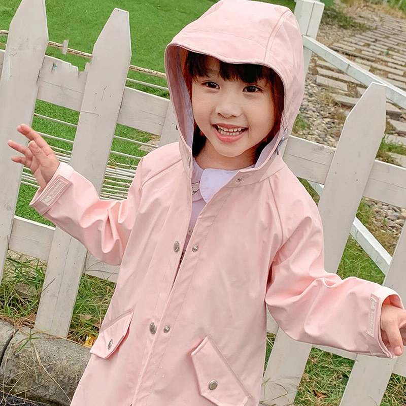 Lightweight Waterproof Hooded Cotton Rain Coats Windbreakers for Kids