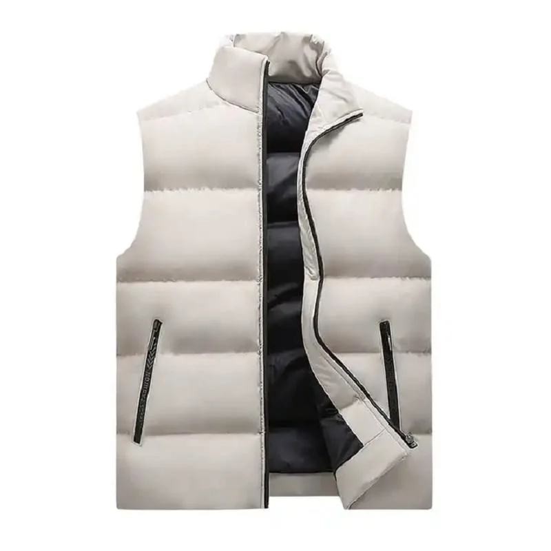 Winter Sleeveless Glossy Quilted Jacket Custom Logo Waterproof Shiny Bubble Men&prime;s Puffer Vest