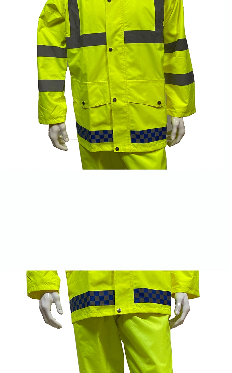 Parka Reflective Padding Keep Warm Coat Jacket Safety Workwear Raincoat