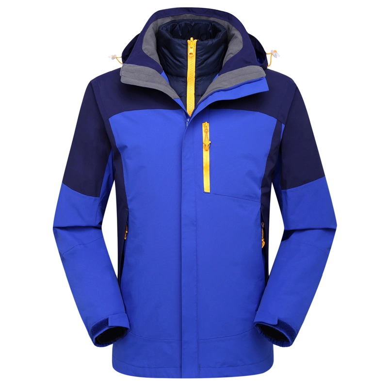 Outdoor Waterproof Windproof Breathable Polyester 3 in 1 Ski Climbing Hiking Jacket with Inner Fleece Jacket