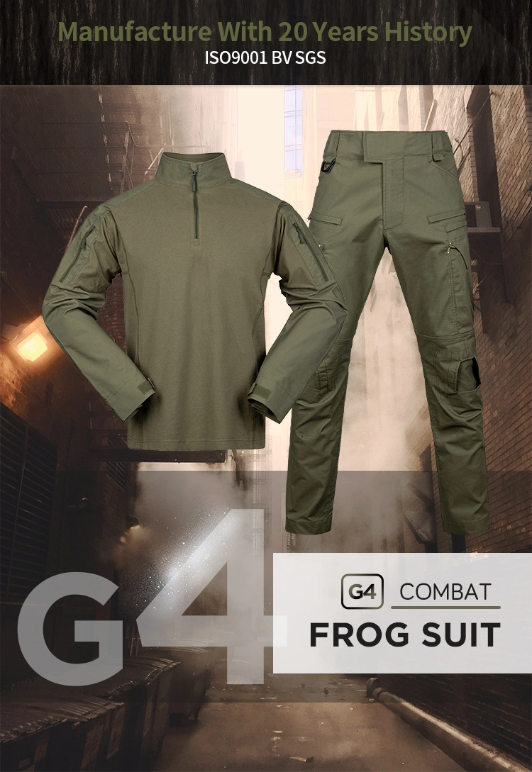 Combat Camouflage Uniform Frog Suit Outdoor Training Hunting Long Sleeve Shirt Pants Camouflage Tactical Clothing