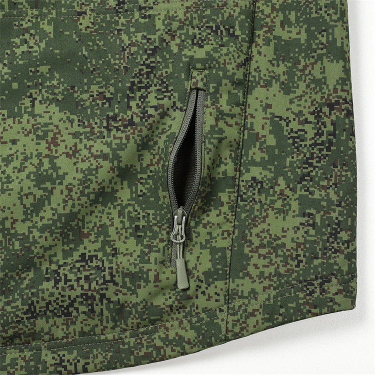 Little Green Men Russian Camouflage Manufacturer Custom Camouflage Outdoor Hiking Fleece Military Soft Shell Jacket