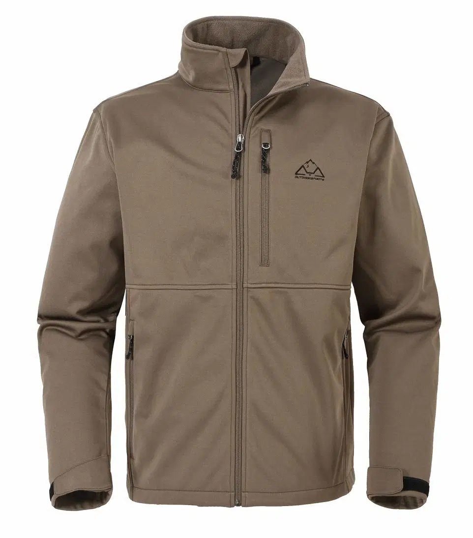 Asiapo China Factory Men&prime;s Waterproof Full Zip Outdoor Hiking Softshell Fleece Lined Jacket