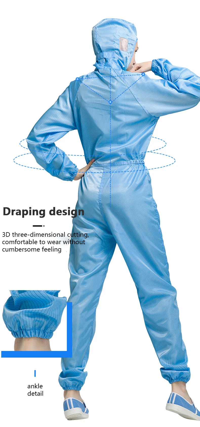 Dust-Free Clothing One-Piece Full-Body Work Clothes Anti-Static Clean Shop Dust Spray Paint Protective Clothing