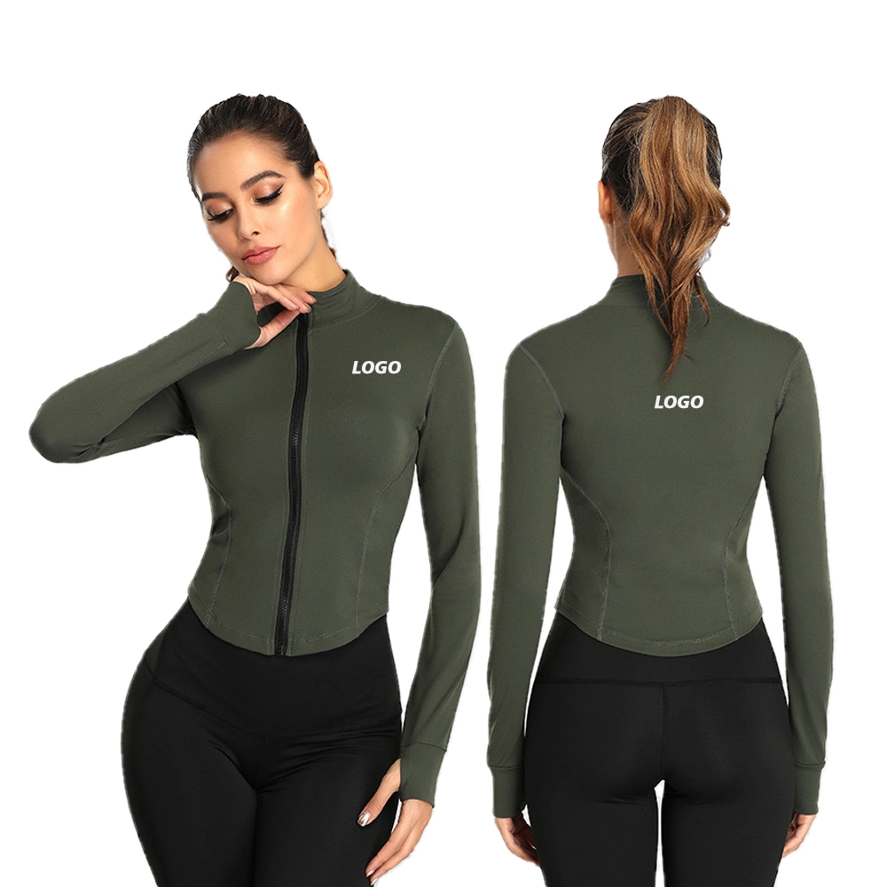 Wholesale ODM/OEM Casual Tight Fit Athletic Cropped Coat Lightweight Quick Dry Long Sleeve Sports Hiking Golf Fishing Camping Outdoor Jackets with Thumb Holes