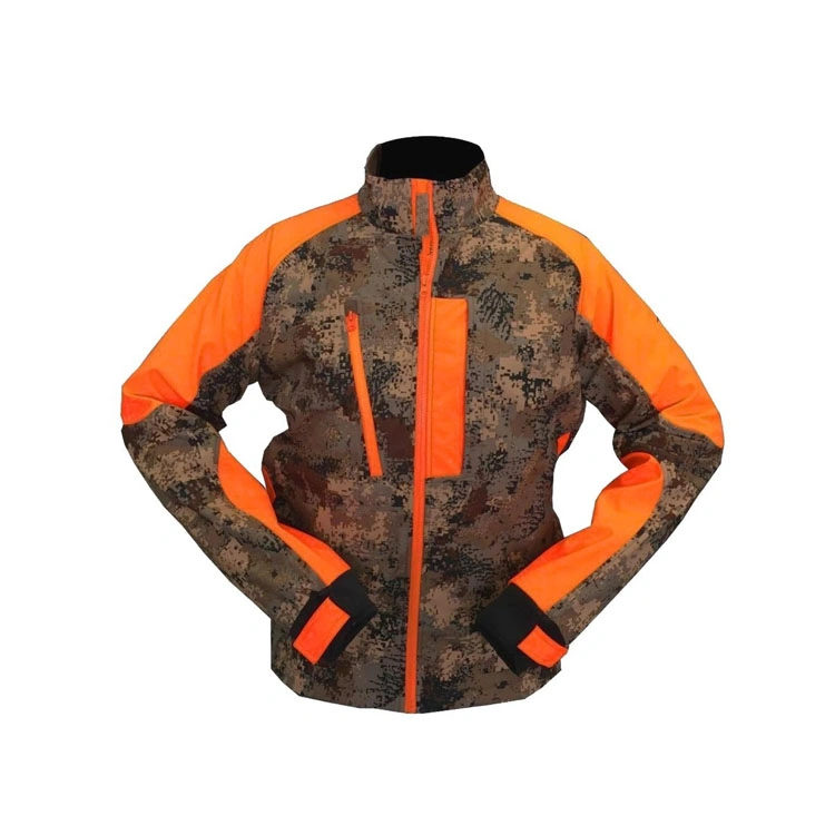 Mens Contrast Color Camouflage Softshell Fleece Hunting Jackets