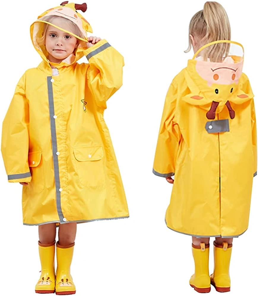 Rain Poncho Kids, Toddler Poncho with Hood, waterproof Rain Jacket Coat, 3D Cartoon Children Rainwear for Girl Boy