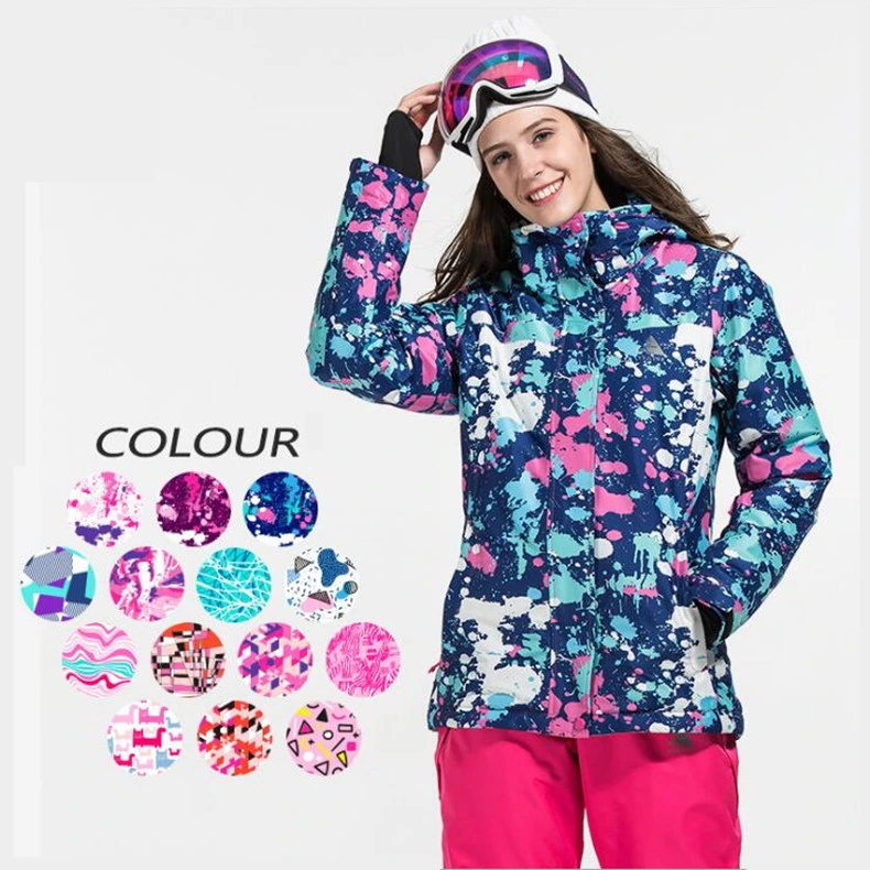 Custom High Quality Outdoor Taslon Ski Wear Jacket for Women