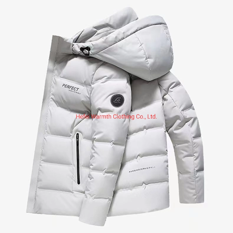 Custom Mens Winter Down Puffer Jackets for Men Hooded Puffer Bubble Coats 2022 Winter