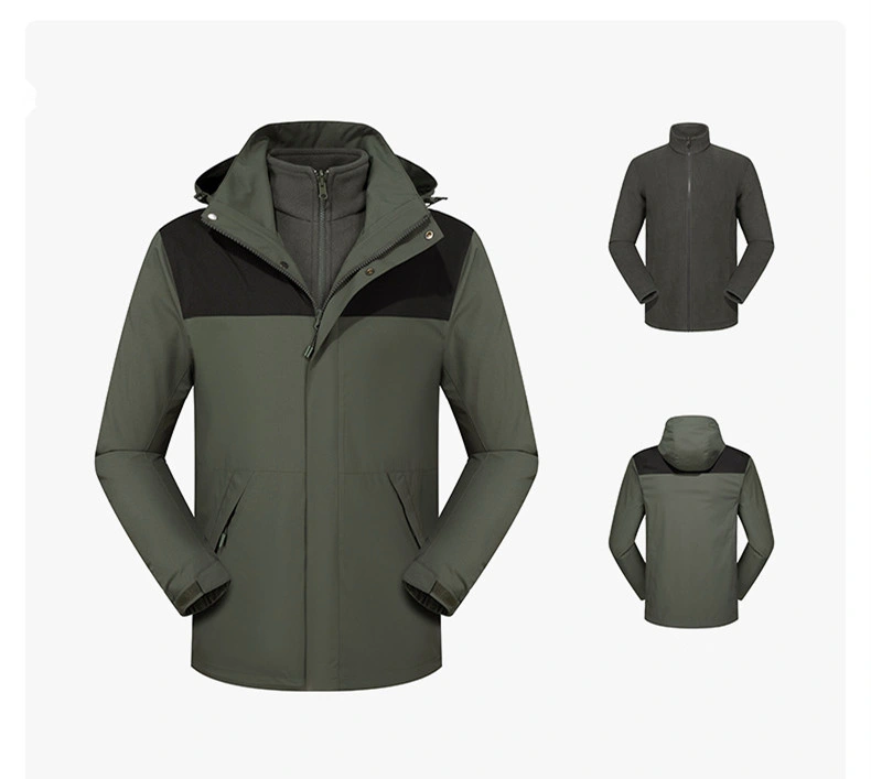Men Classic Waterproof/Windproof/Outdoor Breathable Jacket Windbreaker with Contrast Colors