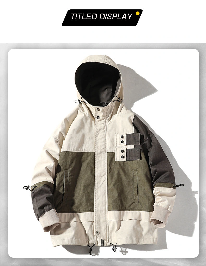 Factory Supply New Fashion Windproof Jacket Customized Logo Cotton Twill Men Fashion Warm Jacket