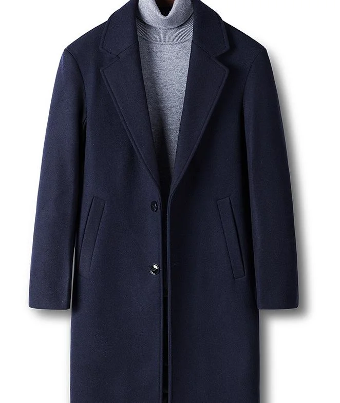 Source Manufacturer High Quality Wholesale Fabric Wool Coat/Can Export Seiko Fine Cut Medium Length Wool Coat 2021 New Arrival