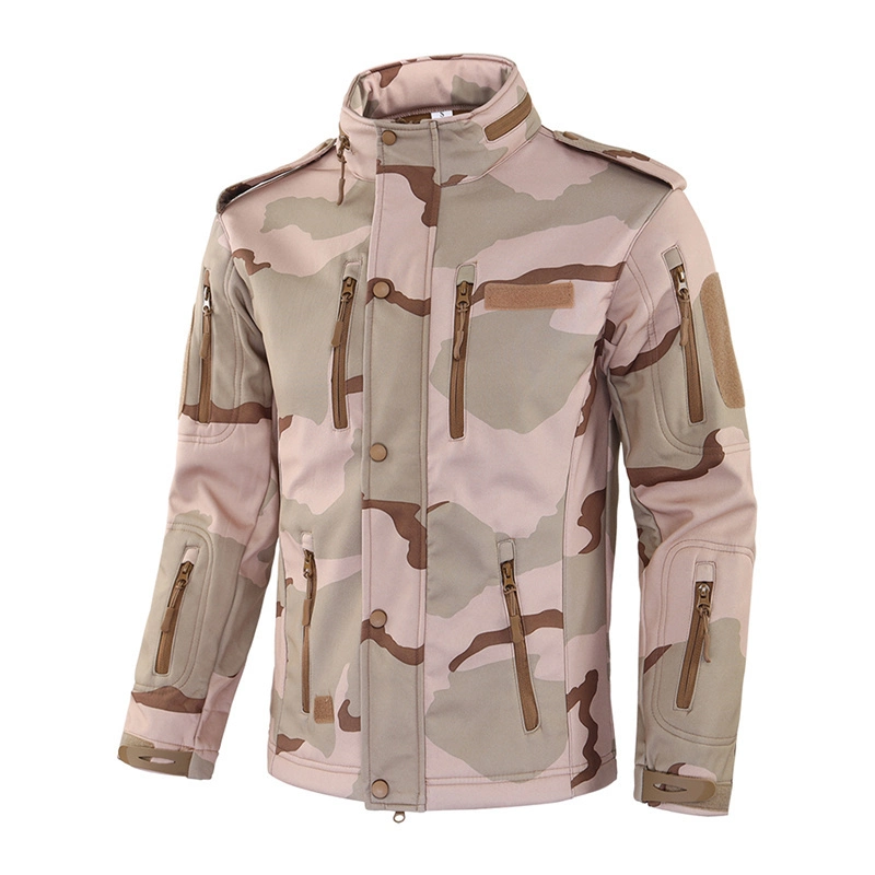 3-Sand Camo Esdy Outdoor Softshell Tactical Coat Combat Sports Hunting Jacket