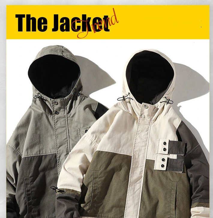 Factory Supply New Fashion Windproof Jacket Customized Logo Cotton Twill Men Fashion Warm Jacket