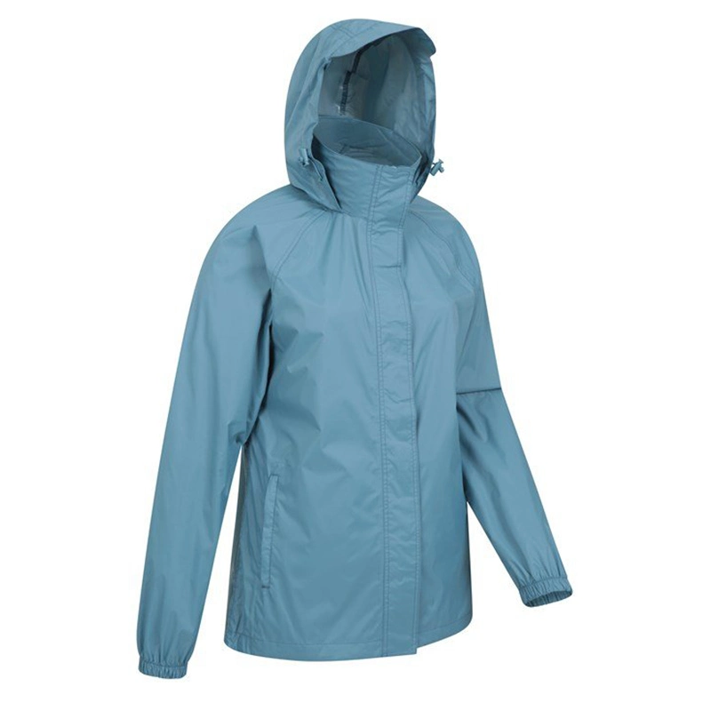 Wholesale Factory Womens Waterproof Parka Jacket Windproof Breathable Hood Jacket Rain Hiking Jacket with Taped Seams