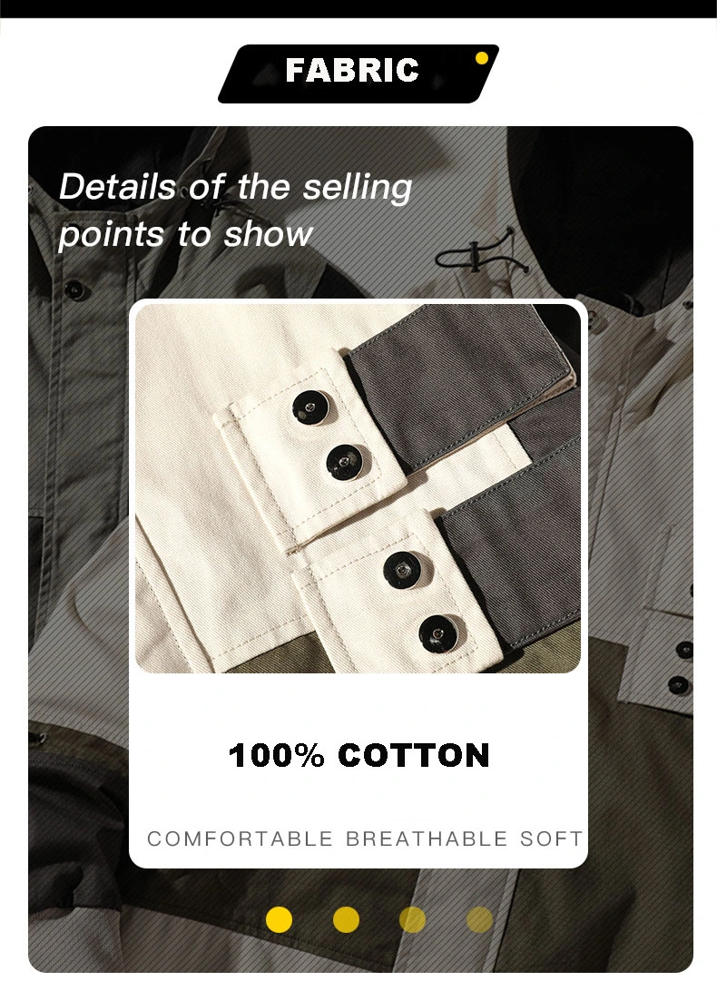 Factory Supply New Fashion Windproof Jacket Customized Logo Cotton Twill Men Fashion Warm Jacket