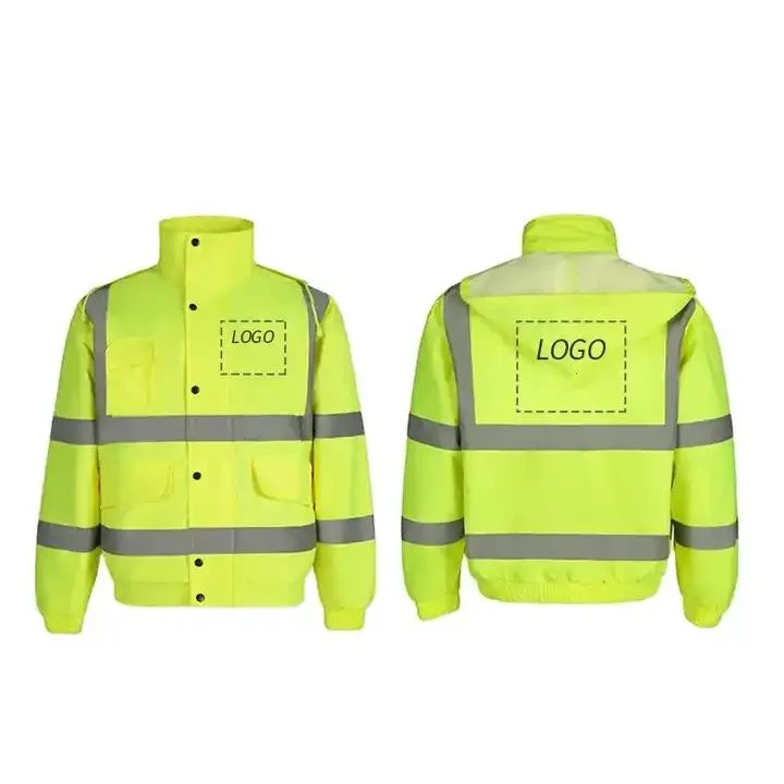Custom Warm Polyester Reflective Waterproof Winter Construction Fleece Softshell Hi Vis Safety Jacket