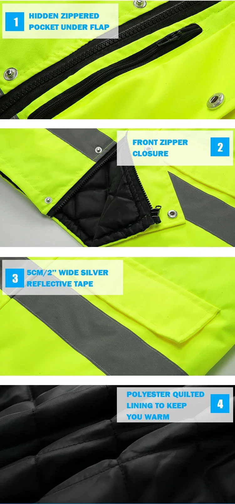 Winter Surveyor Safety Jacket Ultralight Reflective Reversible Reflective Jacket