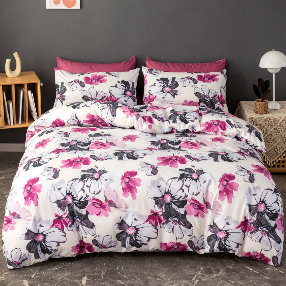 Manufacturer Directly Super Soft Plant Floral Pattern Bedsheets Duvet Cover Set Bedding Collection